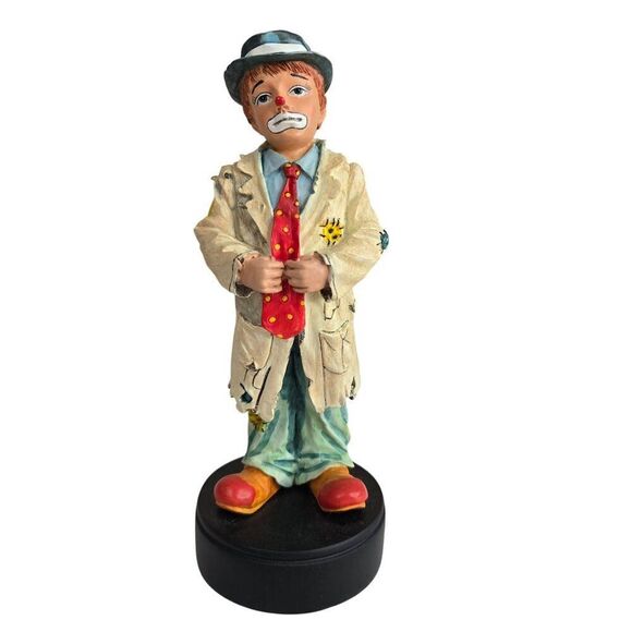 Vintage Ron Lee Clown Sculpture figurine Musical 7" It's A Small World - Picture 1 of 7